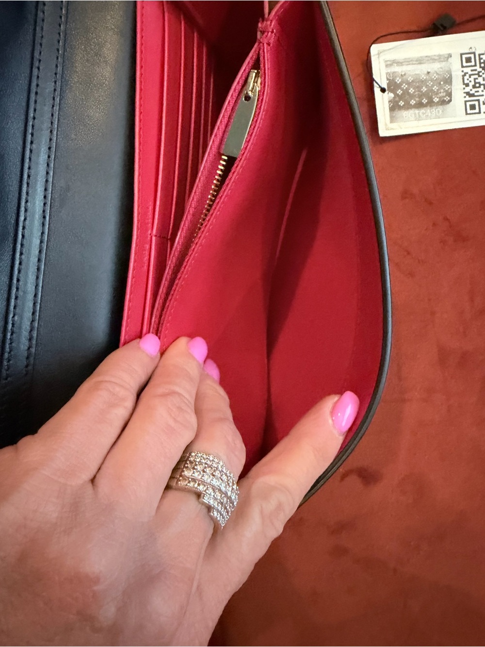 Christian Louboutin Black Studded Leather Crossbody Clutch with Silver Accents - Picture 9 of 9